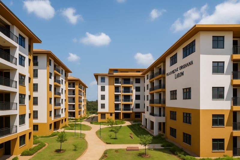 Modern student housing at University of Ghana, Legon